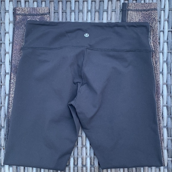 LULULEMON Wunder Under Pant *Full-On Luon - Golden Godess Cashew Multi / Black - Picture 10 of 14